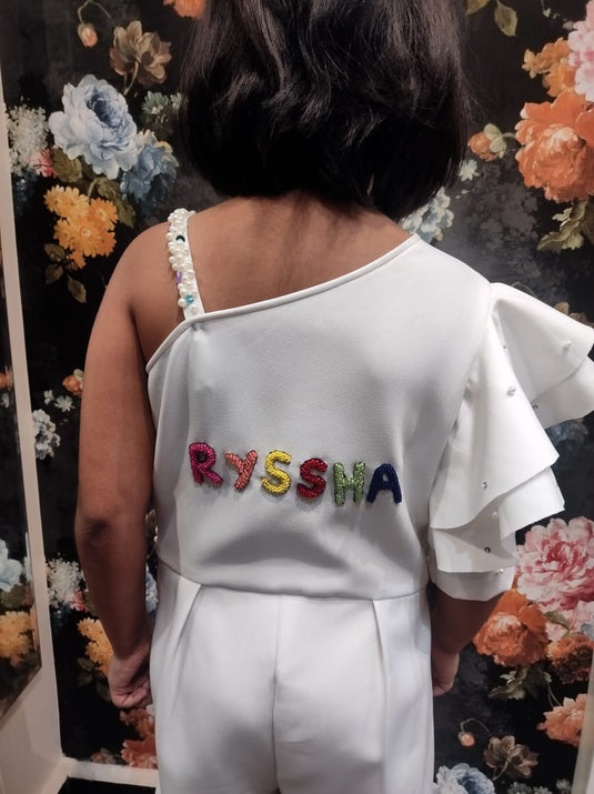 White Donut Cupcake Candy Theme Personalised Jumpsuit