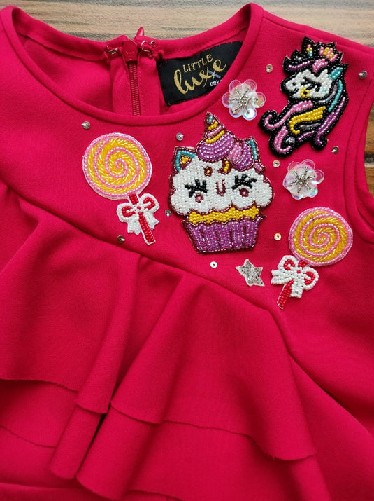 Cupcake Unicorn Ruffle Jumpsuit