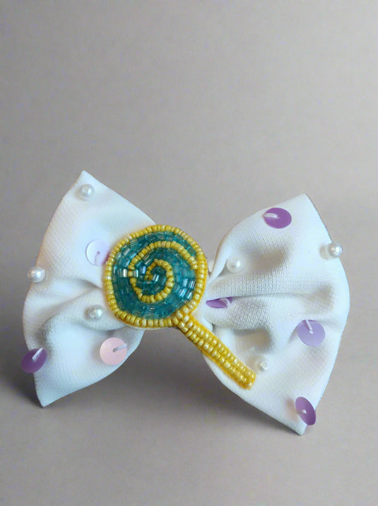 Candy Hair Clip With Sequins And Motif