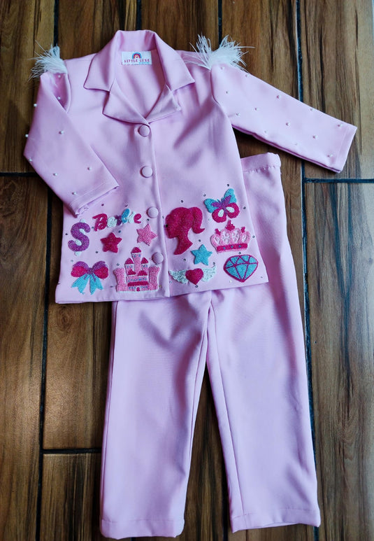 Barbie Pink Coord Set With Name Personalisation