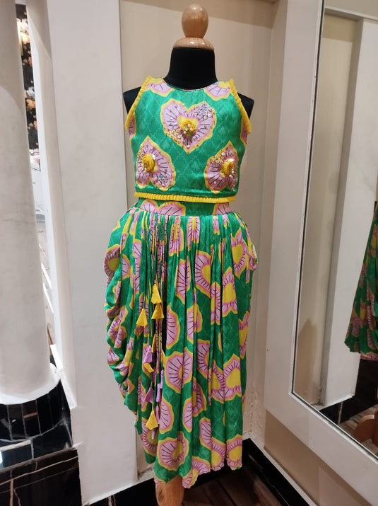 Green And Pink Hearts Coord Set