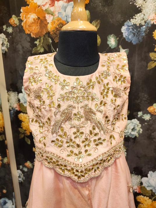 Peach Zardozi Palazzo Set