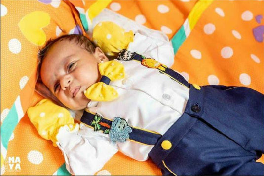 Jungle Theme Blue Suspender Set