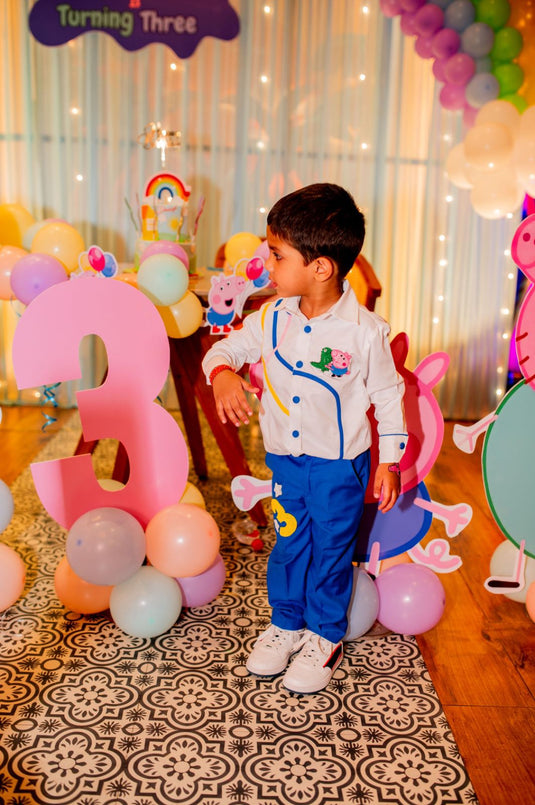 George Pig Three Line Shirt with Personalized Trouser