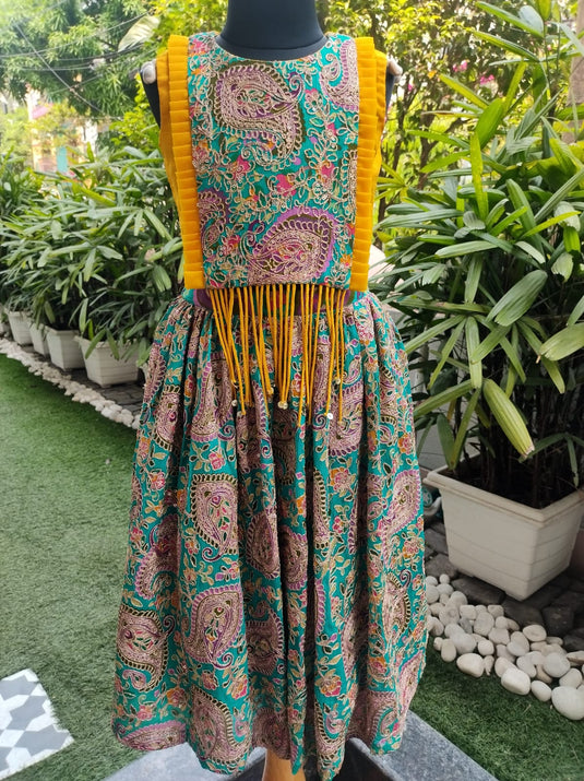 Yellow Green Paisley Lehenga