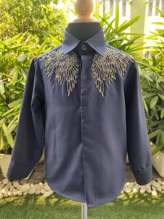 Angel Wings Navy Shirt