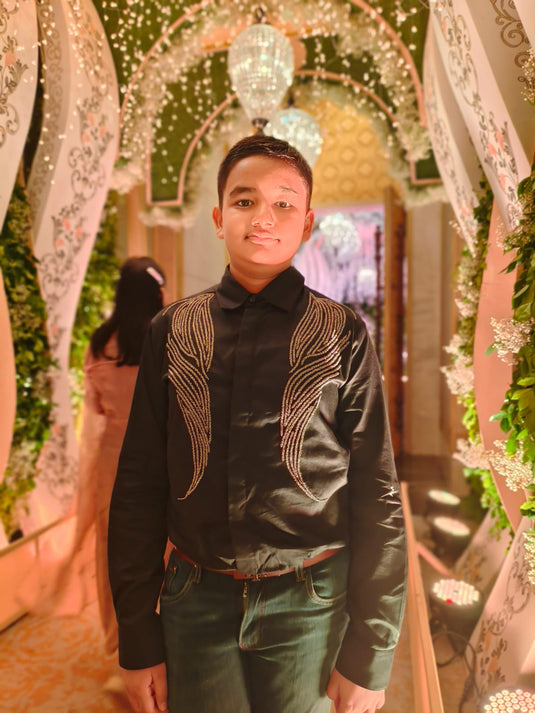 Angel Wings Black Shirt