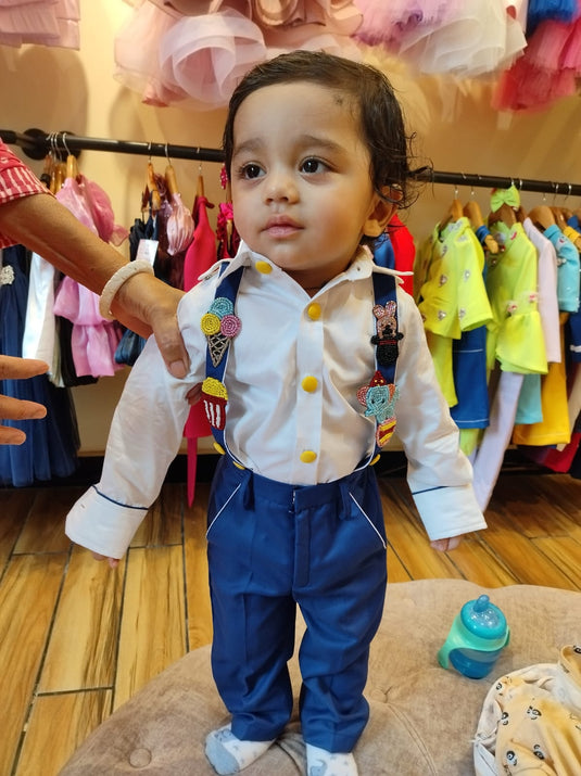 Carnival Theme Blue Suspender Set