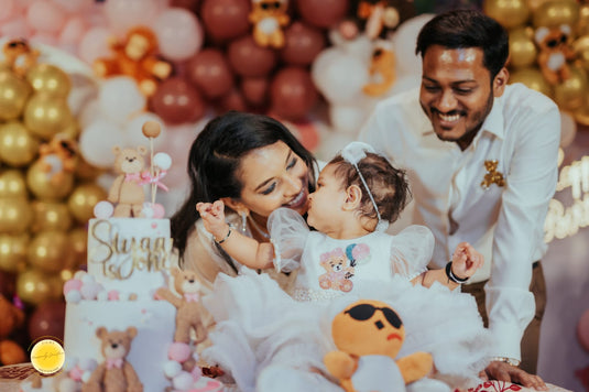 White Teddy Ruffle Pearl Dress