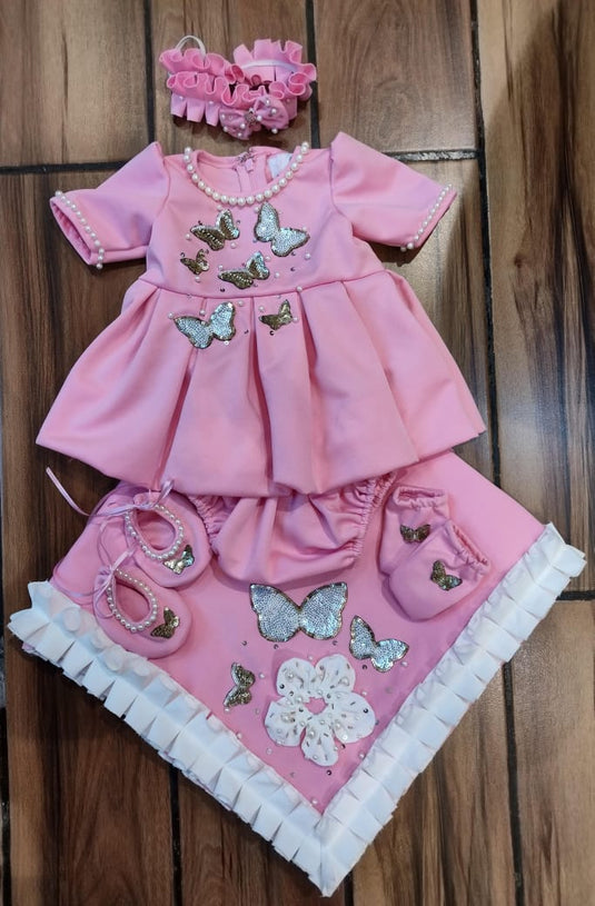 Pink 6 piece Newborn Butterfly Set