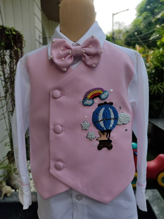 Pink Hot Air Balloon Attached Jacket set