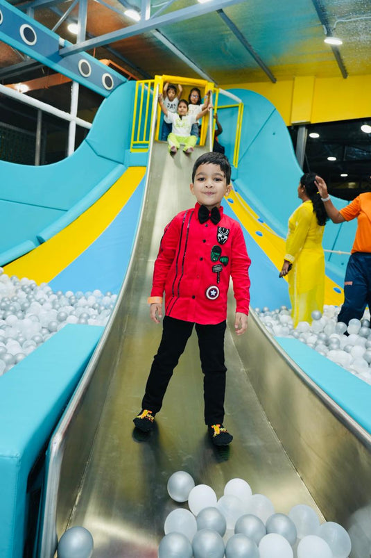 Red Metallic Lace Avenger Shirt