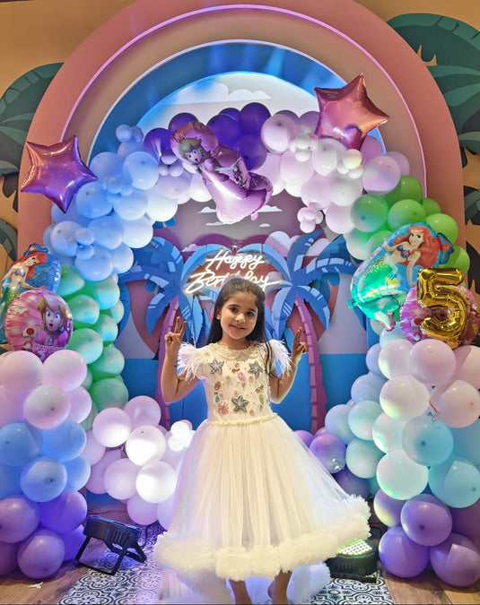 White High Low Mermaid Gown