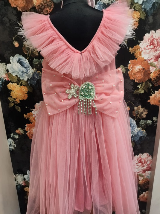 Peach Underwater Mermaid Theme Dress