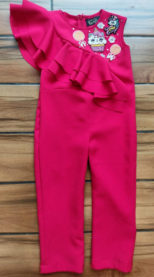 Cupcake Unicorn Ruffle Jumpsuit