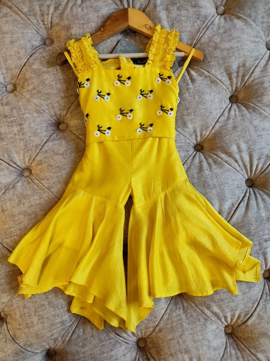 Yellow Bicycle Cord Set With Back Bow