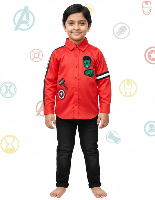 Red Avenger Stripe Shirt