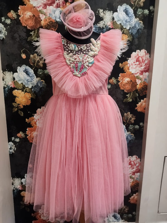 Peach Underwater Mermaid Theme Dress