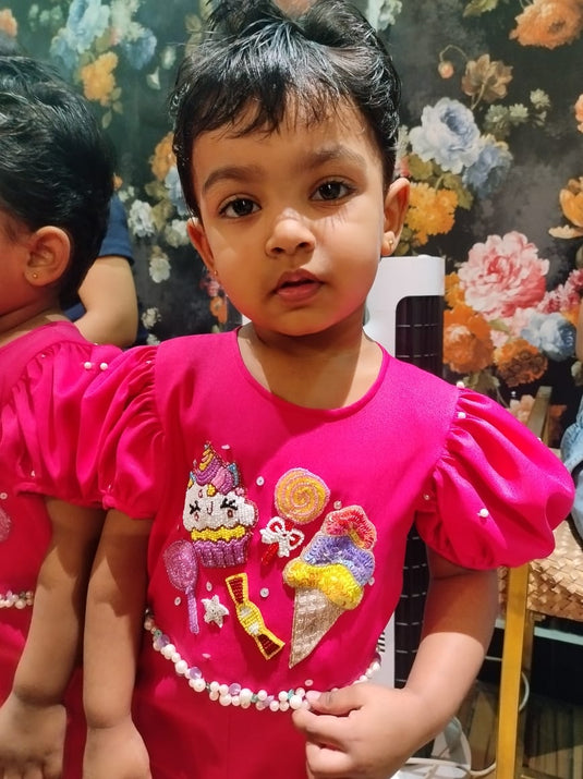 Hot Pink Cupcake and Icecream Jumpsuit