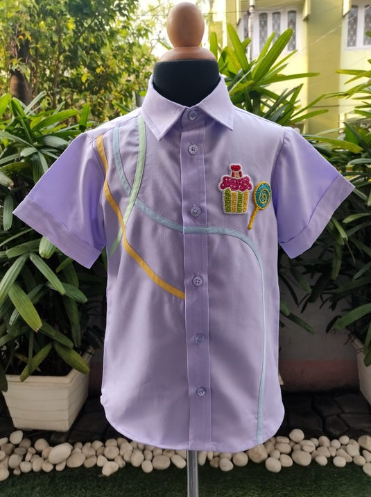 Lavender 3 Line Candy Shirt