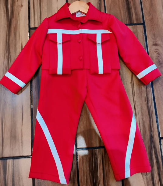 Red Cord Set With White Detailing