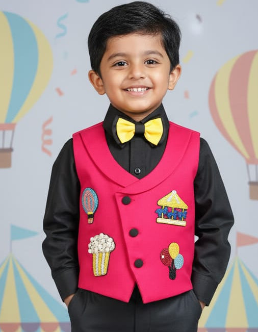 Carnival theme Personalized 4 Piece Waistcoat set