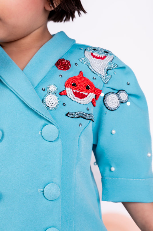 Baby Shark Theme Blazer Coord Set