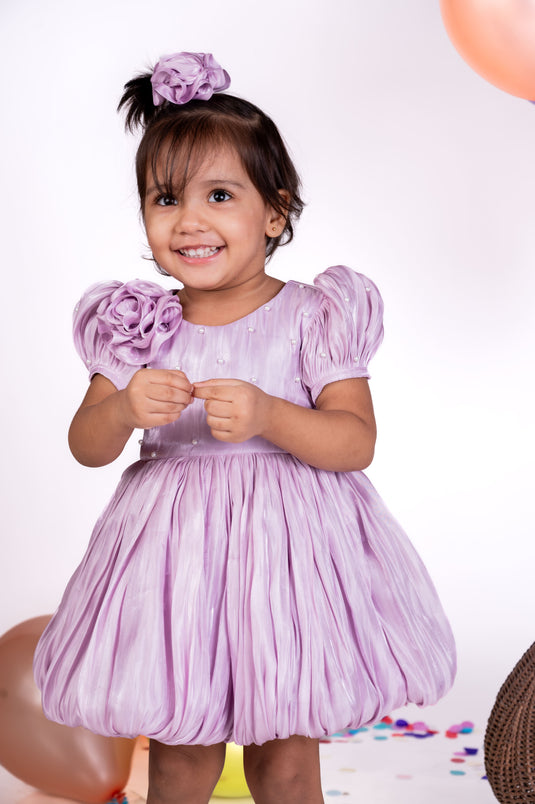 Lavender Balloon Dress
