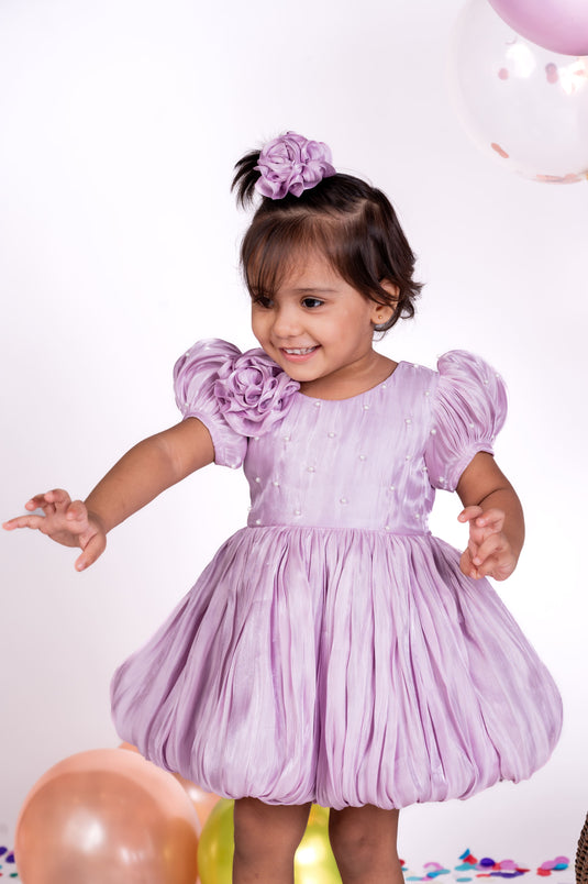 Lavender Balloon Dress