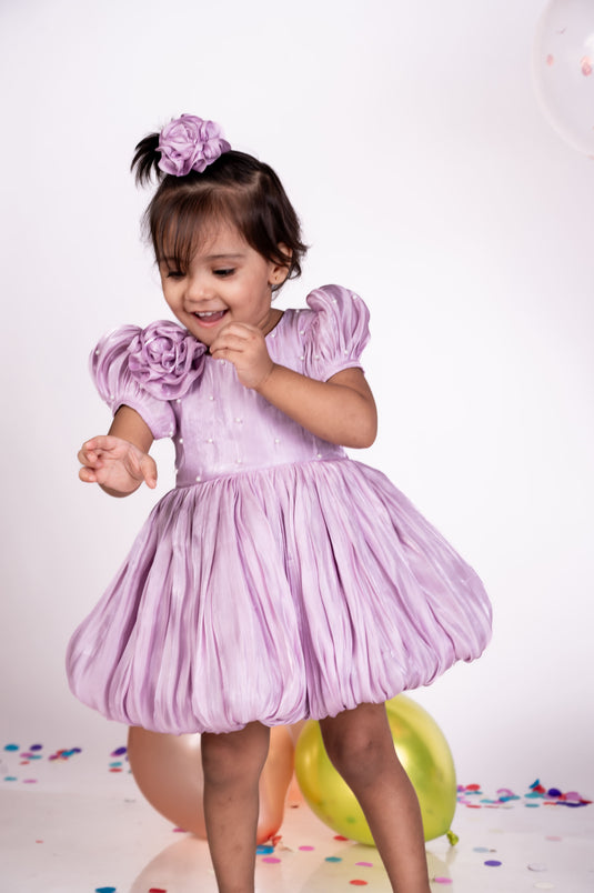 Lavender Balloon Dress