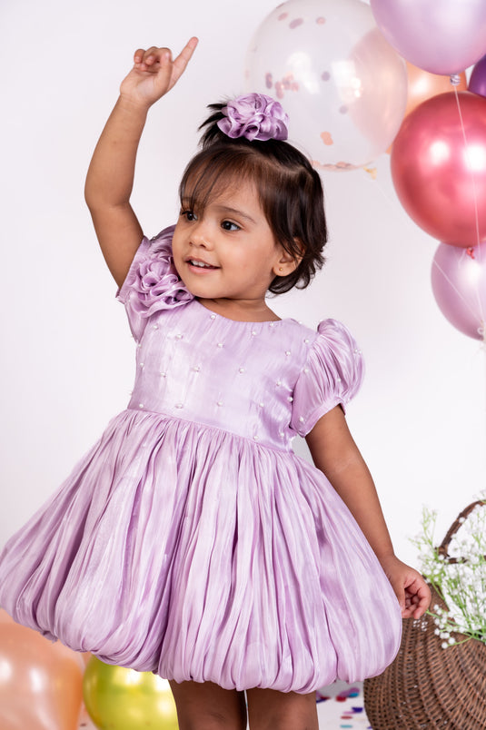 Lavender Balloon Dress