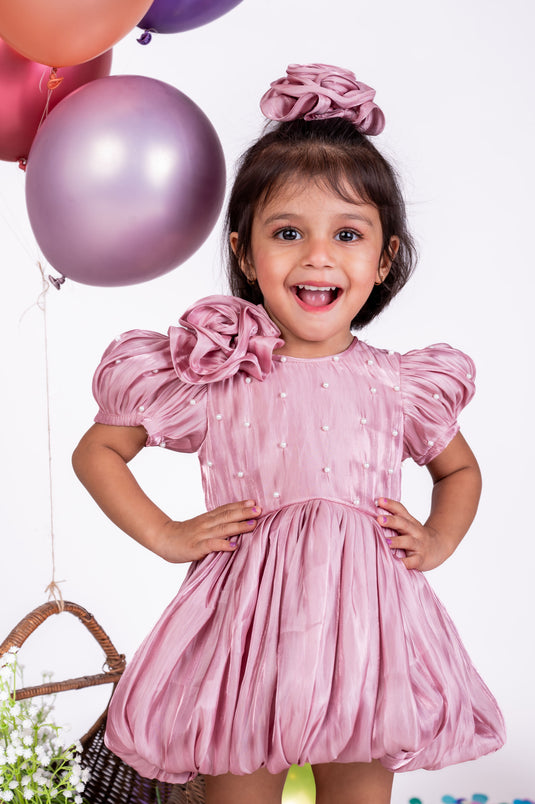 Rosegold Bubble Dress