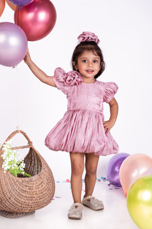 Rosegold Bubble Dress