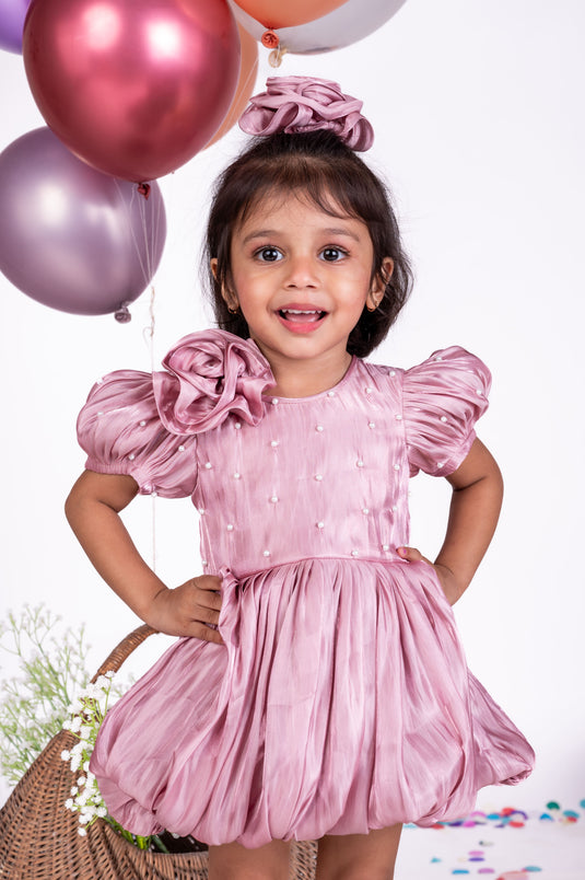 Rosegold Bubble Dress