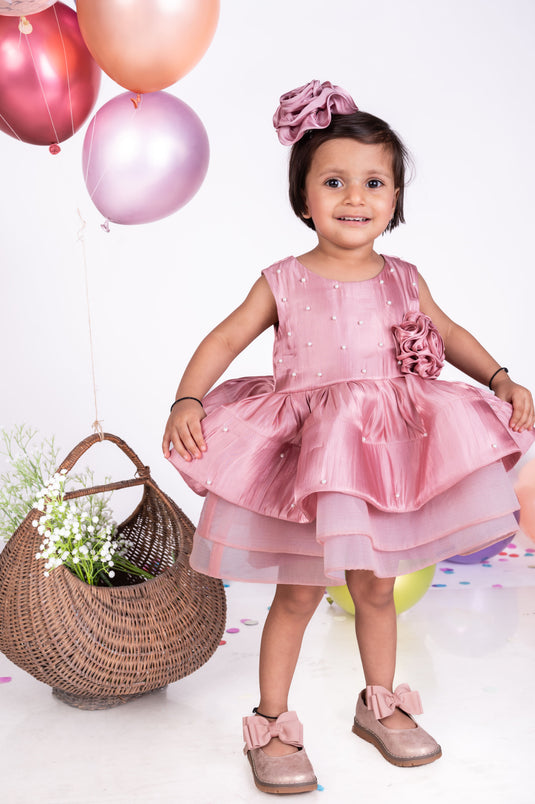 Pink Buttersilk Layered Party Frock
