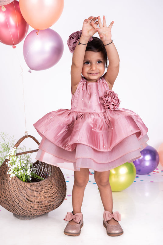 Pink Buttersilk Layered Party Frock