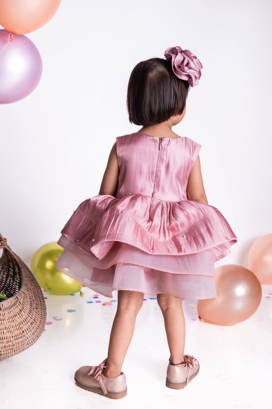 Pink Buttersilk Layered Party Frock