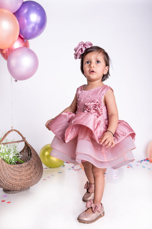 Pink Buttersilk Layered Party Frock
