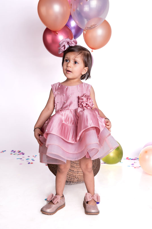 Pink Buttersilk Layered Party Frock