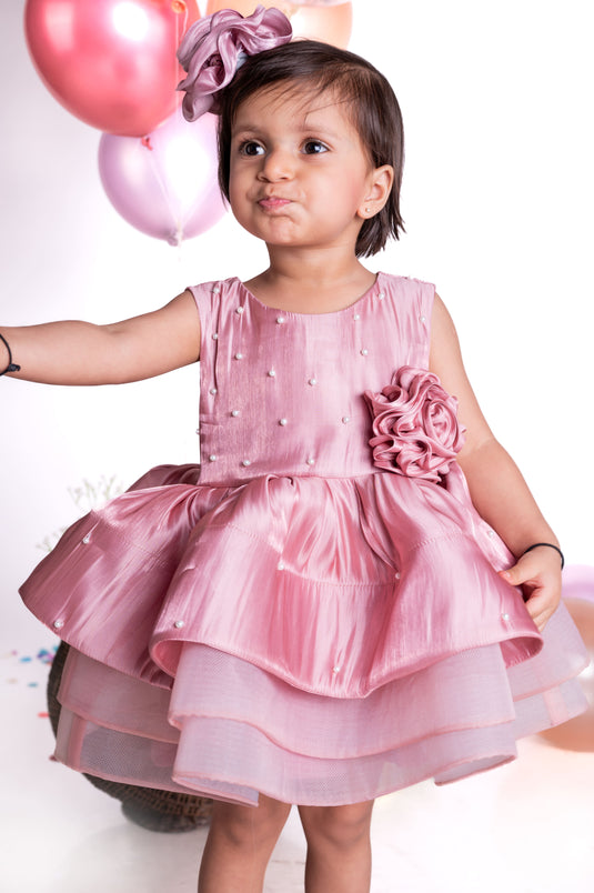 Pink Buttersilk Layered Party Frock