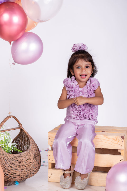 Lavender Ruffle Co-ord Set