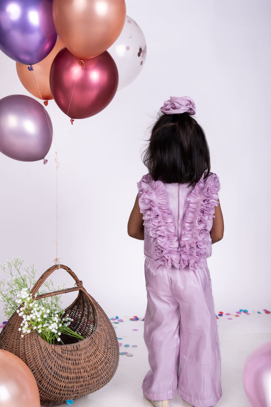 Lavender Ruffle Co-ord Set