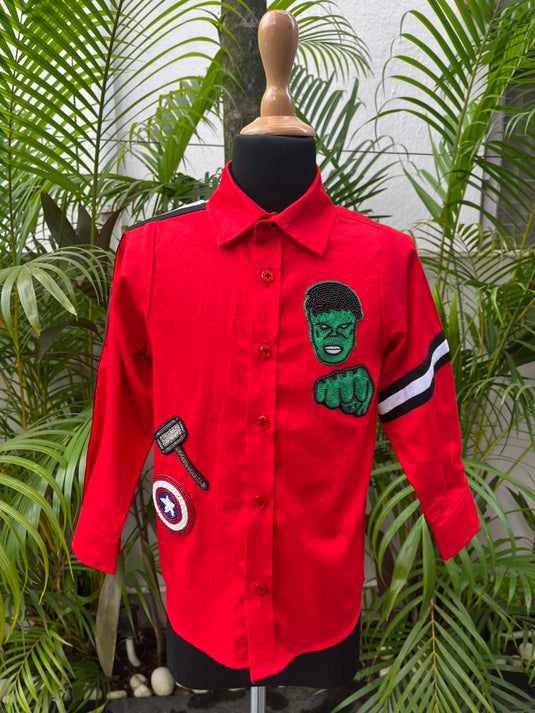 Red Avenger Stripe Shirt