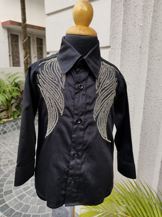 Angel Wings Black Shirt