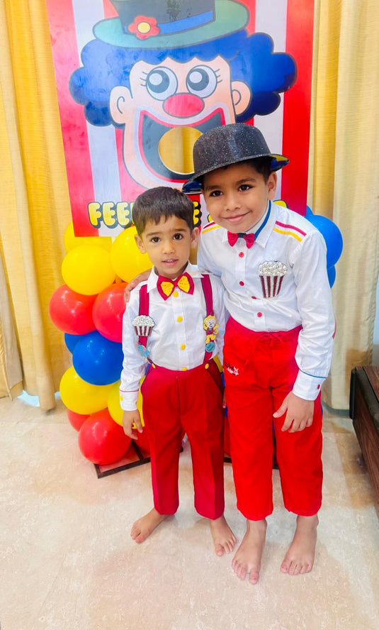 Carnival Theme Red Suspender Set