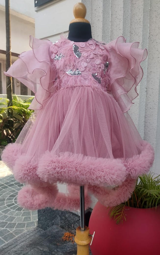 Blush Pink High Low Pixie Gown