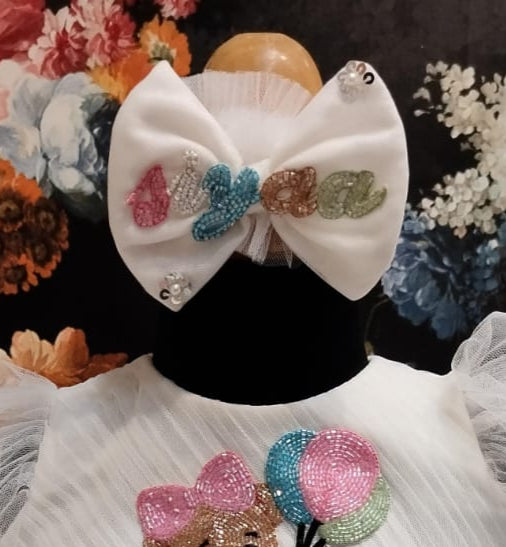 Personalized Organza Bow Hairband ( katdana)