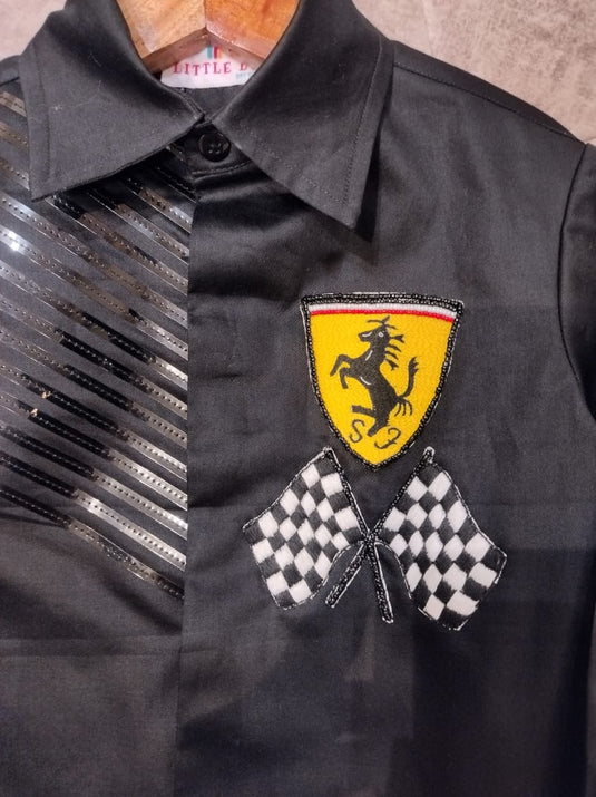 Ferrari Racing Theme Metallic Shirt