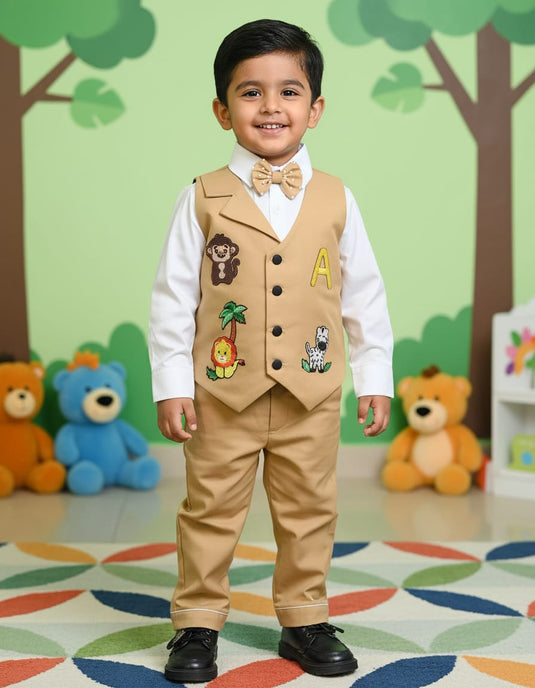 Jungle 4 Piece Personalised Waistcoat Set