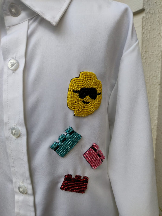 White Lego Theme Shirt